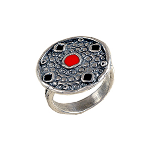 Пантомима:Кольцо серебряное с эмалью(Украшения из серебра и бронзы)